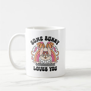 Café Algum Coelhinho Ama Você – Caneca de Coelho Fofo p