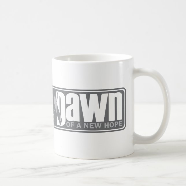 Café Alvorecer de uma caneca nova do apoio da esperança (Direita)
