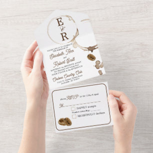 Café Amadurece tudo em um convite de casamento