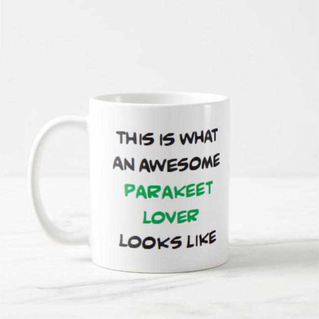 Café amante de periquito, caneca incrível (Esquerda)