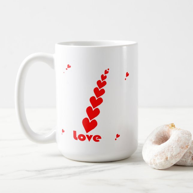 Café Amo você para sempre Dia dos Namorados Caneca de C (Com Donut)