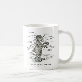 Café Anatomia de uma caneca do Chupacabra
