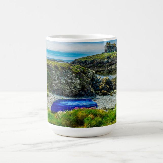 Café Anglesey Blue Boat 11 oz ou caneca de 15 oz (Centro)