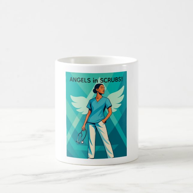 Café Anjos de avental! Caneca (Centro)
