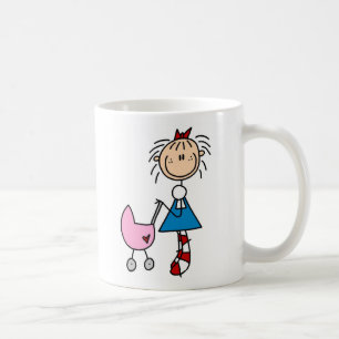 Café Annie com a caneca da carruagem de bebê