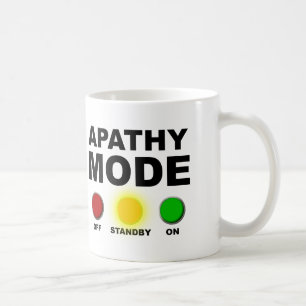Café Apathy Mode Engraçado Mug ou Caneca de viagem Cup