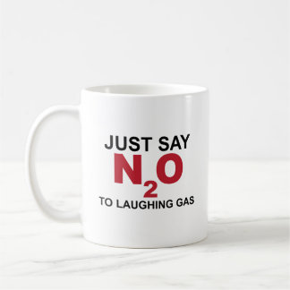 Café Apenas diga a caneca engraçada de N2O