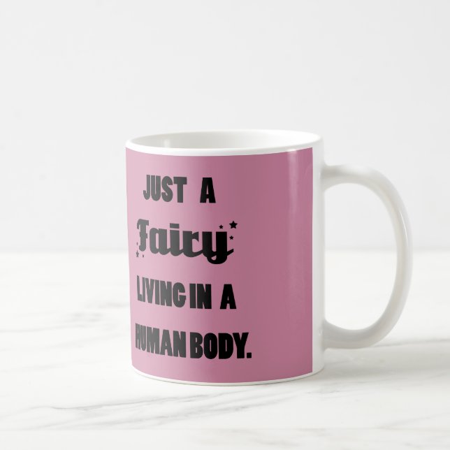 Café Apenas uma fada que vive em um copo da caneca de (Direita)