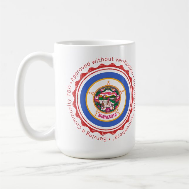 Café Aprovado Sem Verificação – Caneca de Minnesota (Esquerda)