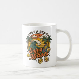 Café Aproveite as Ondas – Caneca de Vida Vibrante na Pr