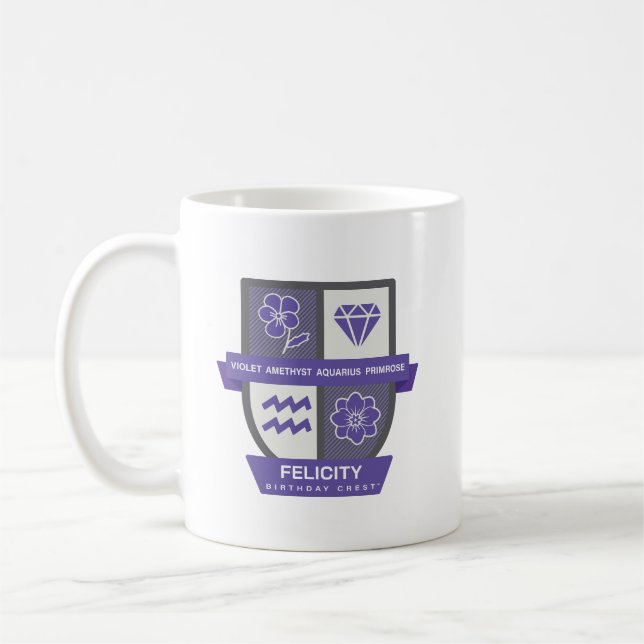 Café Aquarius Aniversário Crest™ para Caneca de 1-18 de (Esquerda)
