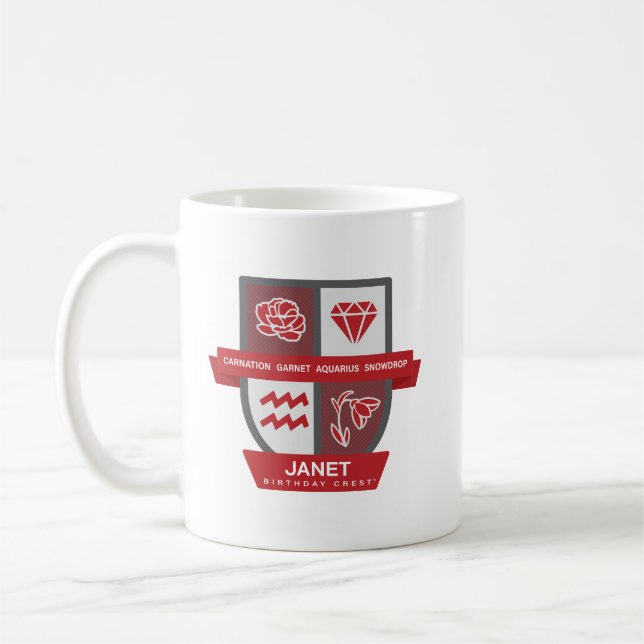 Café Aquarius Aniversário Crest™ para Caneca de 20 a 31 (Esquerda)