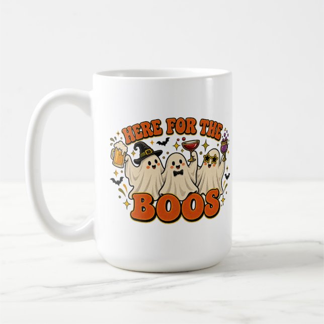 Café Aqui pelos Espíritos - Caneca Divertida de Hallowe (Esquerda)