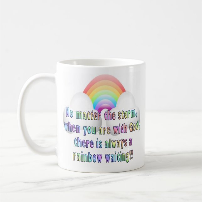 Café Arco-íris religioso inspirado do copo da caneca de (Esquerda)