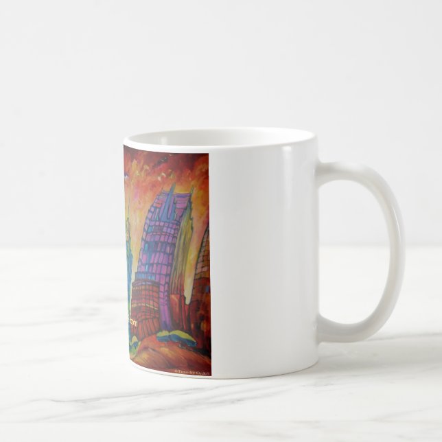 Café Arquitectura da cidade de Detroit - caneca (Direita)