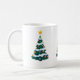 Café Árvore de Natal com Caneca de Neve