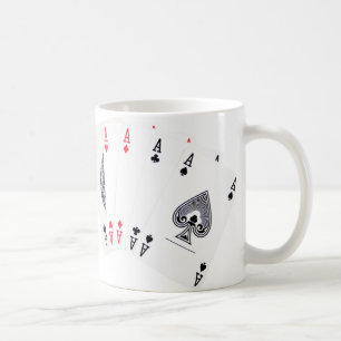 Café Ás de pôquer ... caneca de chá inglês