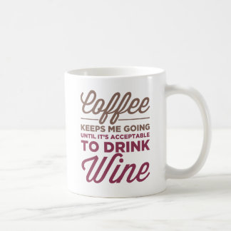 Café Até que seja aceitável beber caneca de vinho