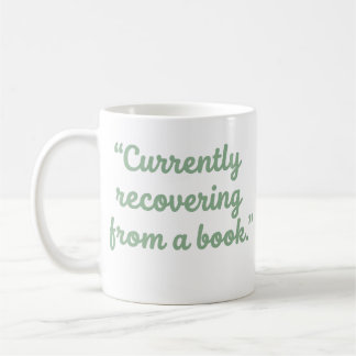 Café Atualmente Recuperando de um Livro Caneca Divertid