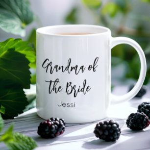 Café Avó da Noiva Caneca de Casamento Preta e Branca