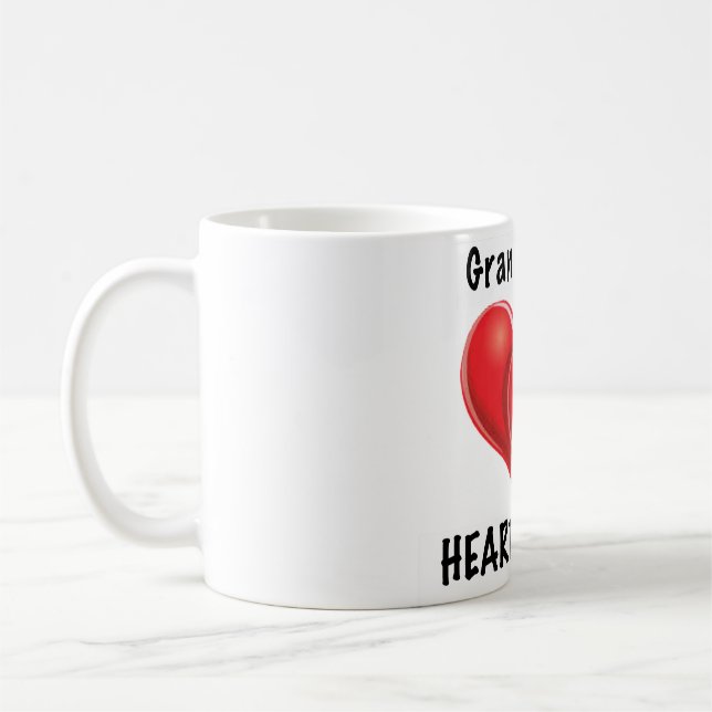 Café Avó de um guerreiro do coração - caneca (Esquerda)