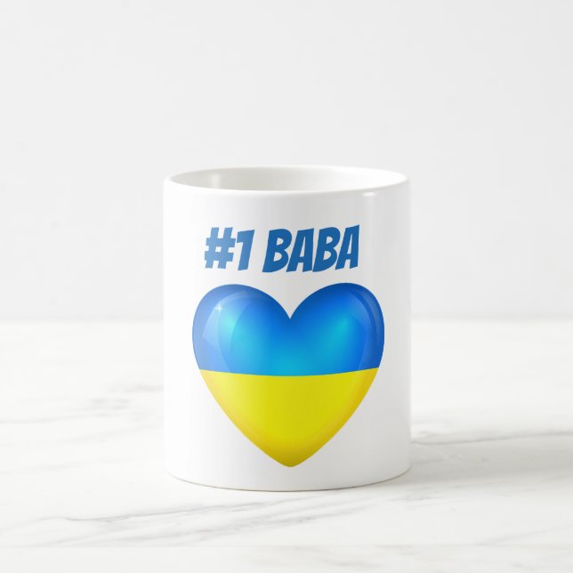Café Babá da caneca #1 do coração da bandeira de (Centro)