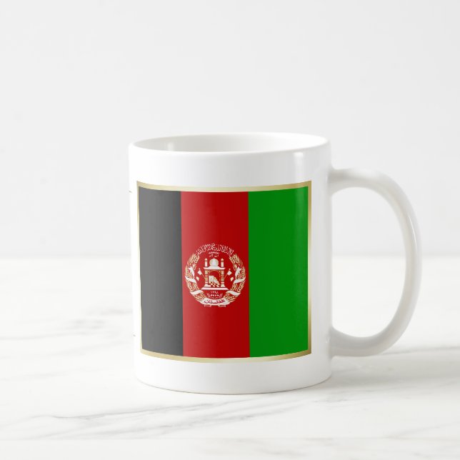 Café Bandeira de Afeganistão + Caneca do mapa (Direita)