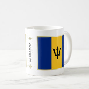 Café Bandeira de Barbados + Caneca do mapa