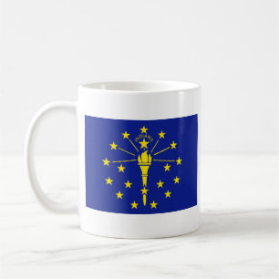 Café Bandeira de Indiana + Caneca do mapa
