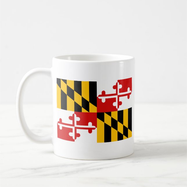 Café Bandeira de Maryland + Caneca do mapa (Esquerda)