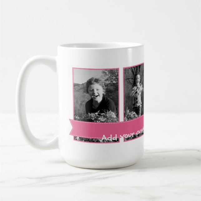 Café Bandeira do rosa da caneca da foto de (Esquerda)