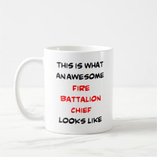 Café batalhão de bombeiros chefe caneca