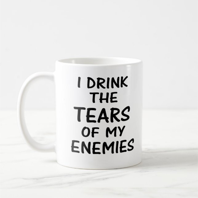Café Beba os rasgos de minha caneca dos inimigos (Esquerda)
