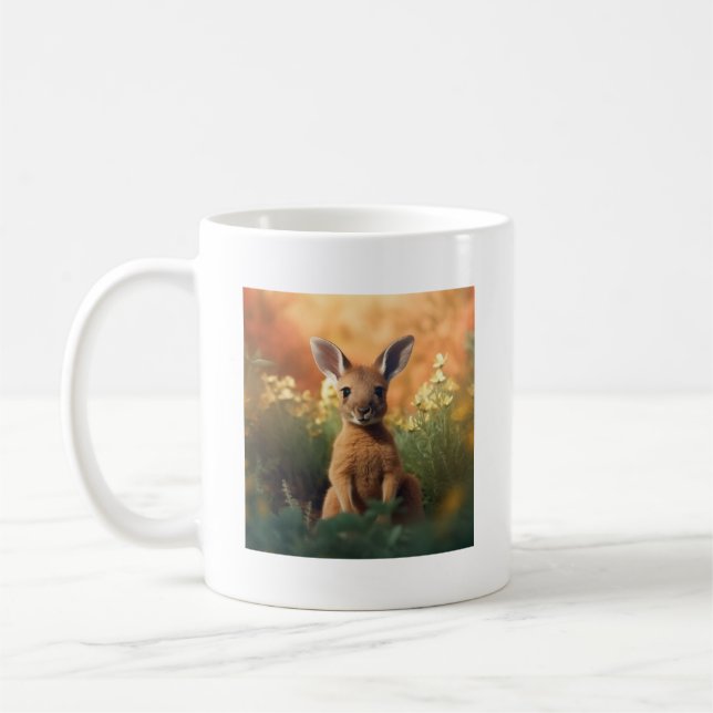 Café Bebê Canguru - Caneca De Boca Cura (Esquerda)