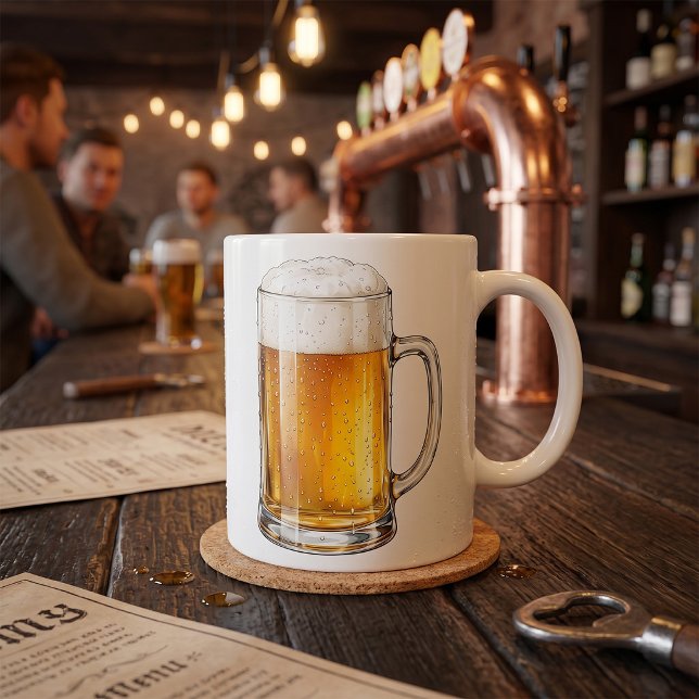 Café Bebedor de Caneca de Cerveja Fria Espumante (Criador carregado)
