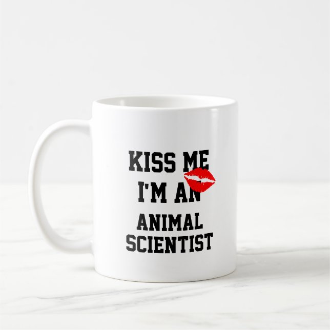 Café Beija-Me Sou Uma Caneca De Cientista Animal (Esquerda)