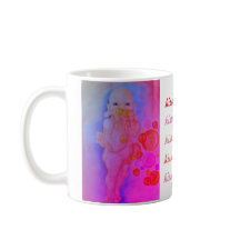 Beijinhos soprados. Beijos para você Caneca de Caf