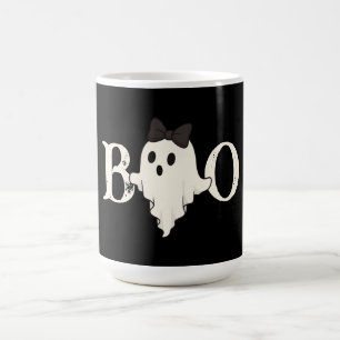Café Bela caneca de Halloween - Fantasma "Boo" com Arco