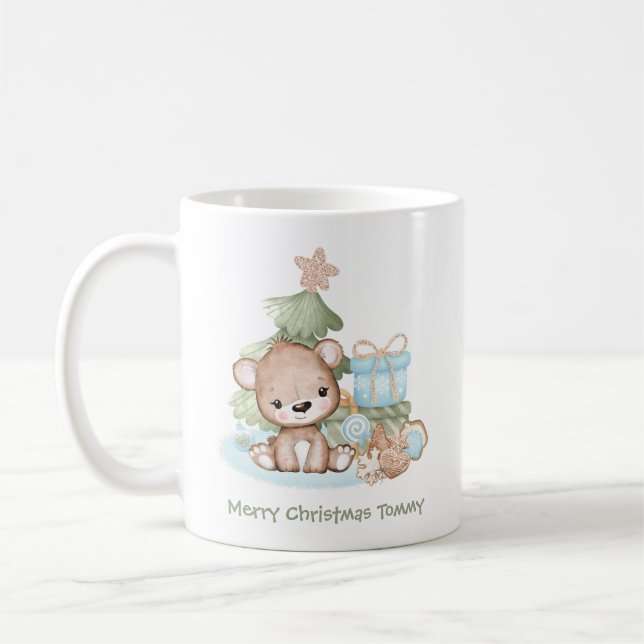 Café Bela caneca de Natal Personalizada (Esquerda)