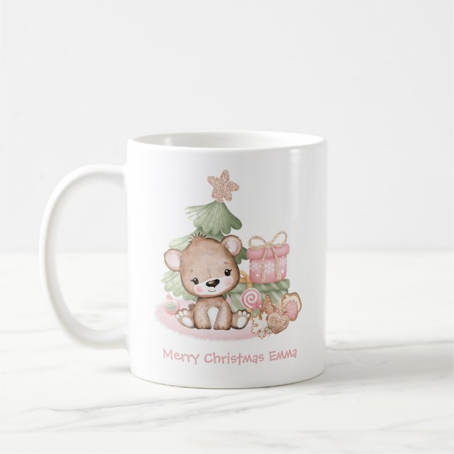 Café Bela caneca de Natal Personalizada (Esquerda)