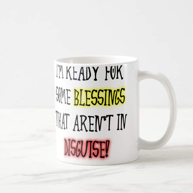 Café Bênçãos Disfarçadas Caneca Divertida ou Caneca de  (Direita)