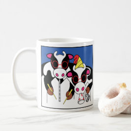 Café Birthday Moosicians na clássica caneca branca de c