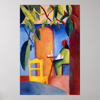 Café Bliss de August Macke Impressão de Arte Alemã