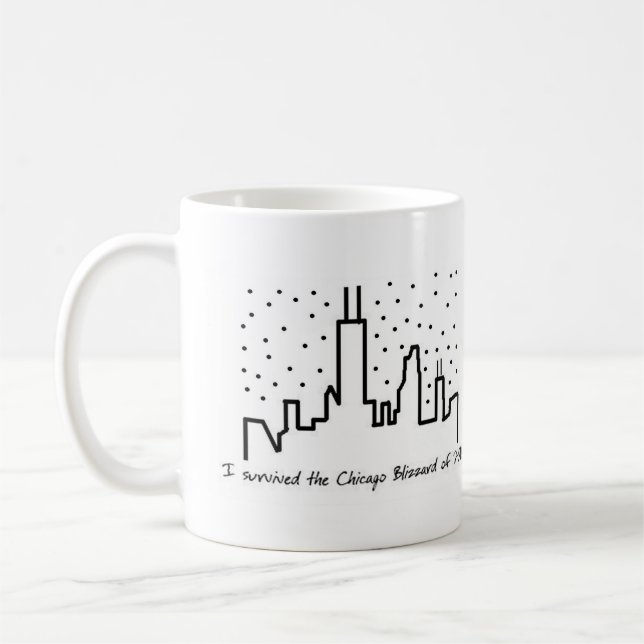 Café Blizzard 2011 de Chicago - caneca (Esquerda)