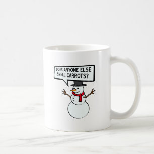 Café Bonecos de Neve Acham Cenouras Engraçadas Caneca