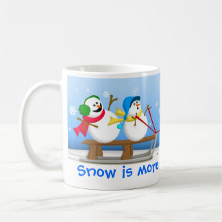 Café Bonecos de neve que Sledding a caneca