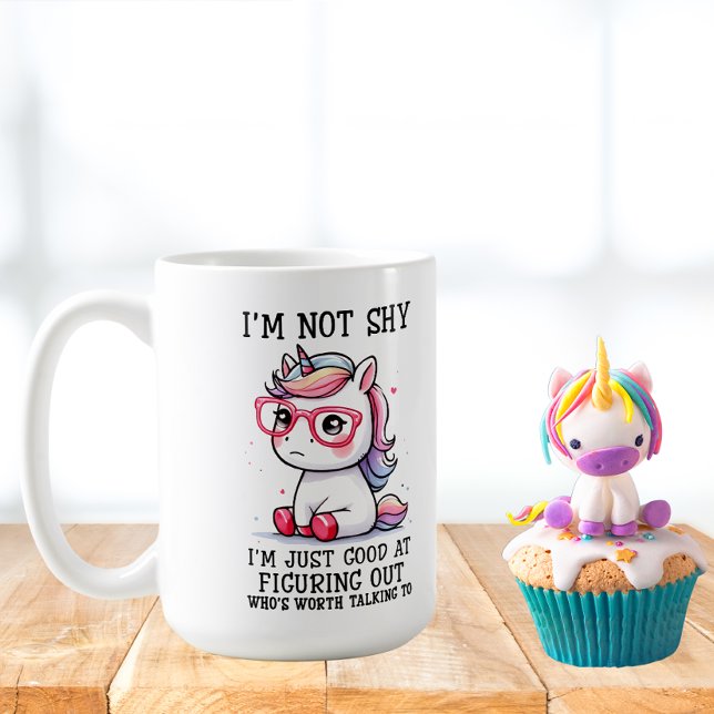 Café Bonita Caneca de Nerdy: Tímida e Adorável (Criador carregado)