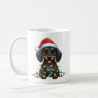 Café Bonita caneca preta de Natal