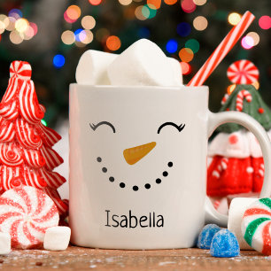 Café Bonita personagem feliz Snowman caneca de Natal