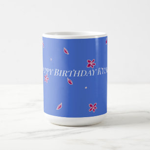 Café Bonito Flor Cortês De Aniversário Para Sua Caneca